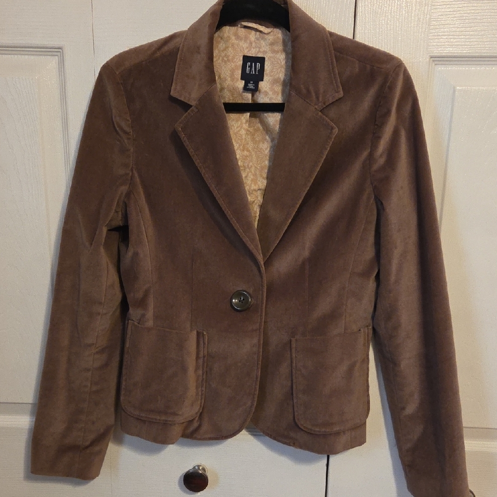 GAP Women's Brown Velvet Blazer